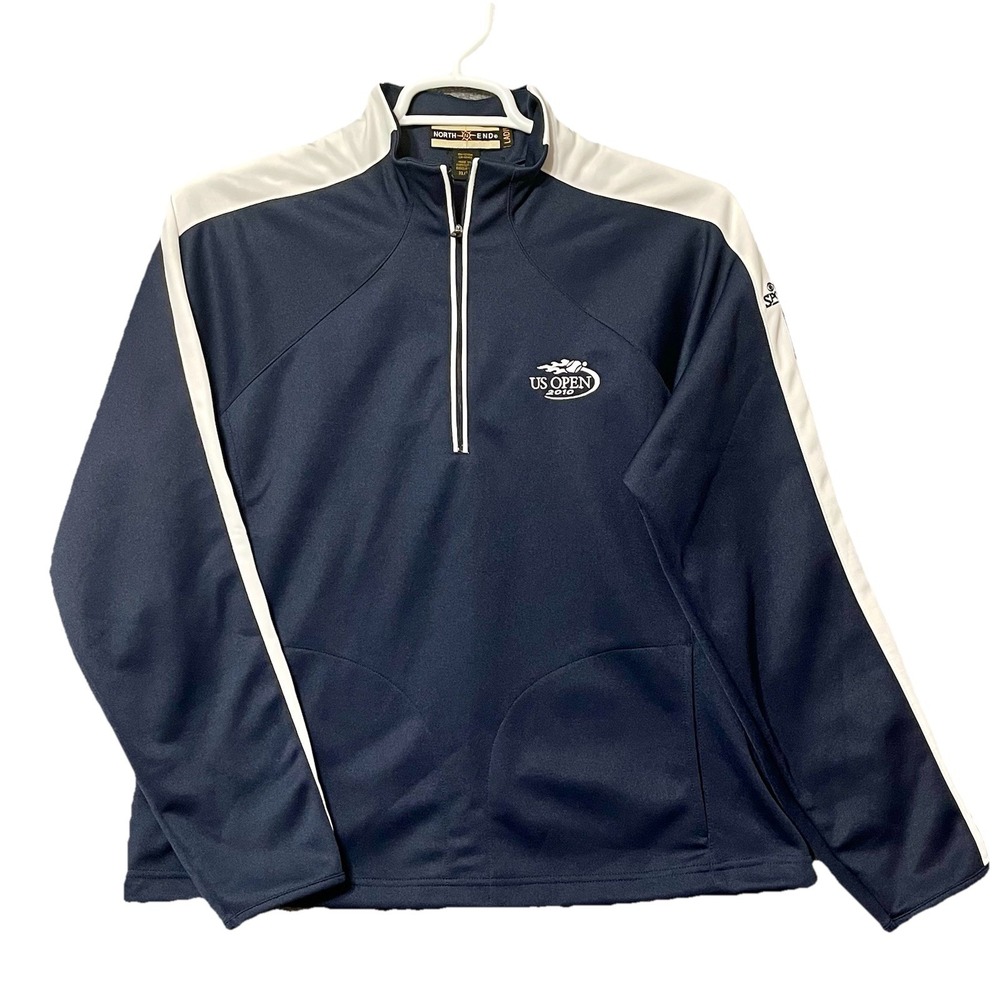 Tennis 2010 US Open Championship 1/4 Zip Lightweight Jacket Womens XL CBS Sports